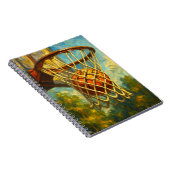 Basketballkorb Impressionist Kunst Notizbuch | Spo Notizblock (Rechte Seite)
