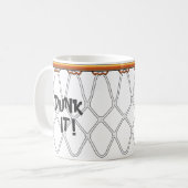 Basketballkorb Net_black outline_Dunk es! Kaffeetasse (Vorderseite Links)