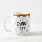 Basketballkorb Net_black outline_Dunk es! Kaffeetasse (Links)