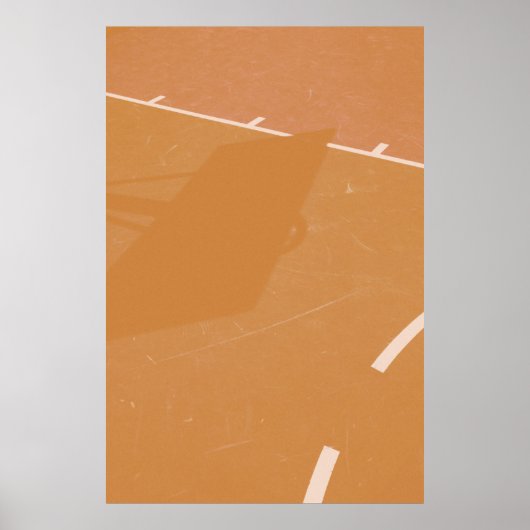 Basketballkorb-Schatten auf Linie Poster (Vorne)