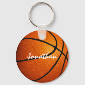 Basketballkorb-Schlüsselanhänger mit Teamname Schlüsselanhänger (Rückseite)