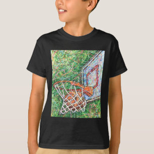 Basketballkorb und Netz T-Shirt