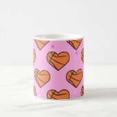 Basketballkugel in Herzform - Muster Kaffeetasse (Mittel)