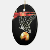 Basketballkunstwerk Keramik Ornament (Links)