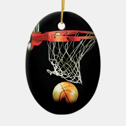 Basketballkunstwerk Keramik Ornament (Vorne)