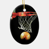 Basketballkunstwerk Keramik Ornament (Hinten)