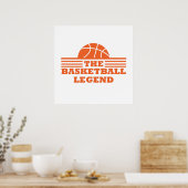 Basketballlegende Orangenball Poster (Küche)