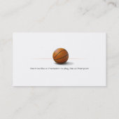 Basketballlehrer | Coach | Ausbilder Visitenkarte (Rückseite)