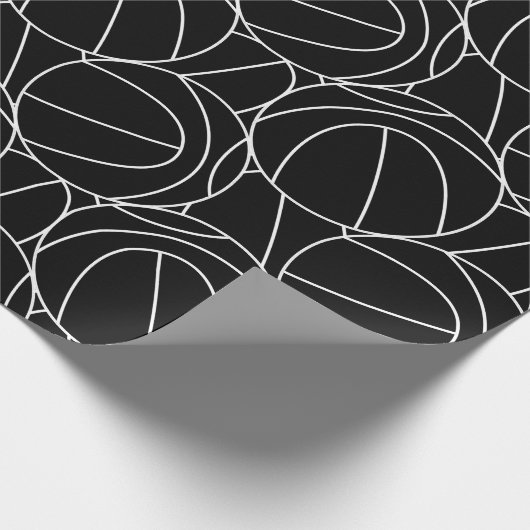 Basketballlinien Geschenkpapier (Ecke)