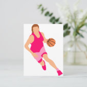 Basketballlogo für Frauen Postkarte (Stehend Vorderseite)