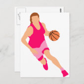 Basketballlogo für Frauen Postkarte (Vorne/Hinten)