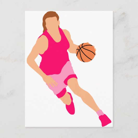 Basketballlogo für Frauen Postkarte (Vorderseite)
