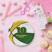 Basketballmädchen in Grün - Party Pappteller (Party)