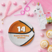 Basketballmädchen in Orangetönen - Party Pappteller (Party)