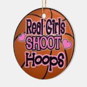 Basketballmädchen Keramikornament (Links)