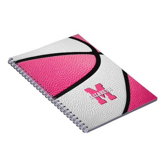 Basketballmädchen mit Monogramm Notizblock (Rechte Seite)