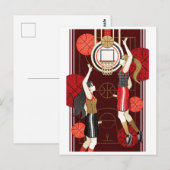 Basketballmädchen Postkarte (Vorne/Hinten)