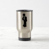 Basketballmädchen-Silhouette Reisebecher (Mittel)