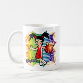 Basketballmädchen-Tasse Kaffeetasse (Links)