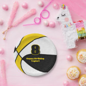 Basketballmannschaft in schwarzem Gold - Party Pappteller (Party)