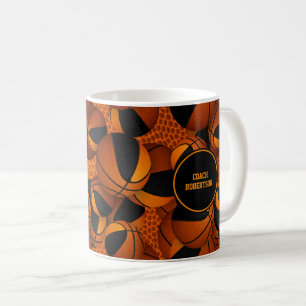 Basketballmannschaftsfarben schwarz-orange kaffeetasse
