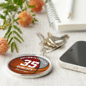 Basketballmannschaftsmännername der roten Jungen Schlüsselanhänger (Seite)