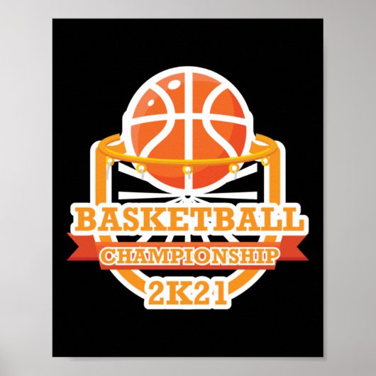 Basketballmeisterschaft Vintag Poster (Vorne)