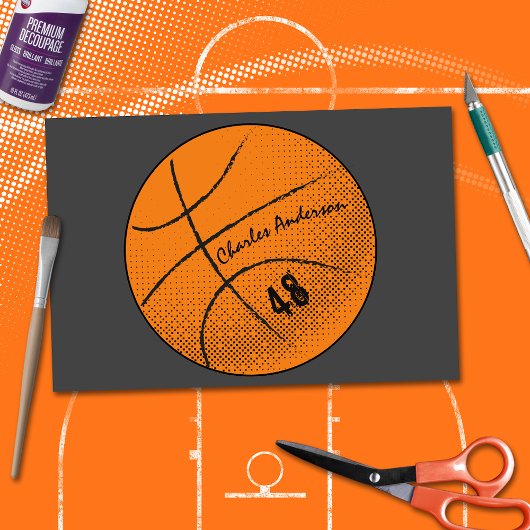 Basketballmonogramm | Custom Seidenpapier