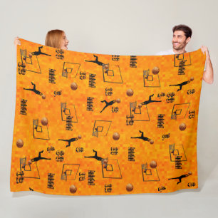 Basketballmuster Fleecedecke