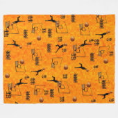 Basketballmuster Fleecedecke (Vorderseite (Horizontal))