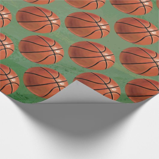 Basketballmuster Geschenkpapier (Ecke)