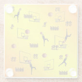 Basketballmuster Glasuntersetzer (Rückseite)
