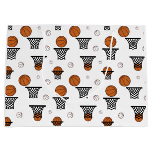 Basketballmuster Große Geschenktüte