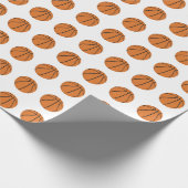 Basketballmuster | Hintergrundfarbe Geschenkpapier (Ecke)