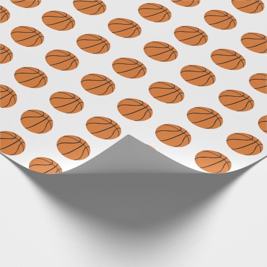 Basketballmuster | Hintergrundfarbe Geschenkpapier (Ecke)