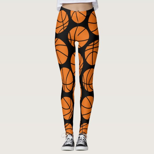 Basketballmuster Leggings (Vorderseite)