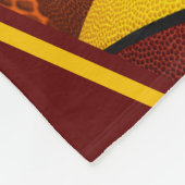 Basketballmuster Maroon Gold Team Farben Fleecedecke (Ecke)