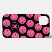 Basketballmuster mit Monogramm Case-Mate iPhone Hülle (Rückseite (Horizontal))
