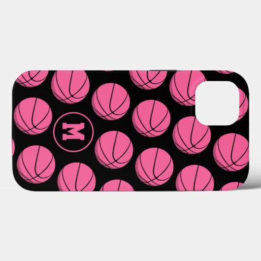 Basketballmuster mit Monogramm Case-Mate iPhone Hülle (Rückseite (Horizontal))