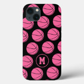 Basketballmuster mit Monogramm Case-Mate iPhone Hülle (Rückseite)