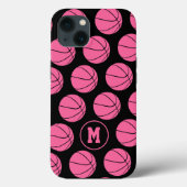 Basketballmuster mit Monogramm Case-Mate iPhone Hülle (Rückseite)