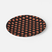 Basketballmuster Pappteller (Schrägansicht)