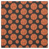 Basketballmuster Schwarzer Hintergrund Stoff (Muster)