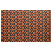 Basketballmuster Schwarzer Hintergrund Stoff (Fat Quarter (45,7 x 55,9 cm))
