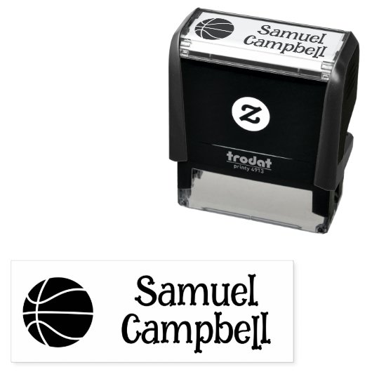 Basketballname Briefmarke Permastempel (Beispiel)