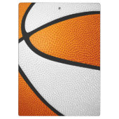 Basketballname in orangefarbenen, weißen Mannschaf Klemmbrett (Rückseite)