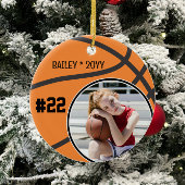 Basketballname Jersey Nummer Foto Keepake Keramik Ornament