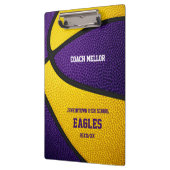 Basketballname: lila Goldmannschaft Klemmbrett (Links)