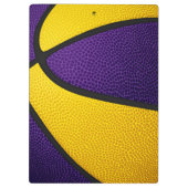 Basketballname: lila Goldmannschaft Klemmbrett (Rückseite)