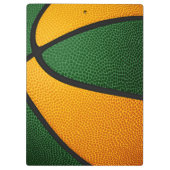 Basketballname: orange grüne Mannschaftsfarben Klemmbrett (Rückseite)